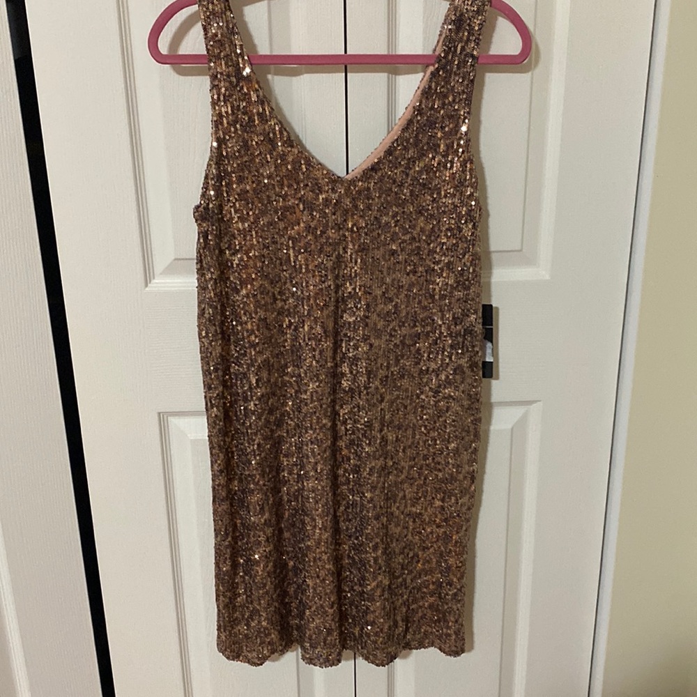 Gibson cheetah sequins dress PL
